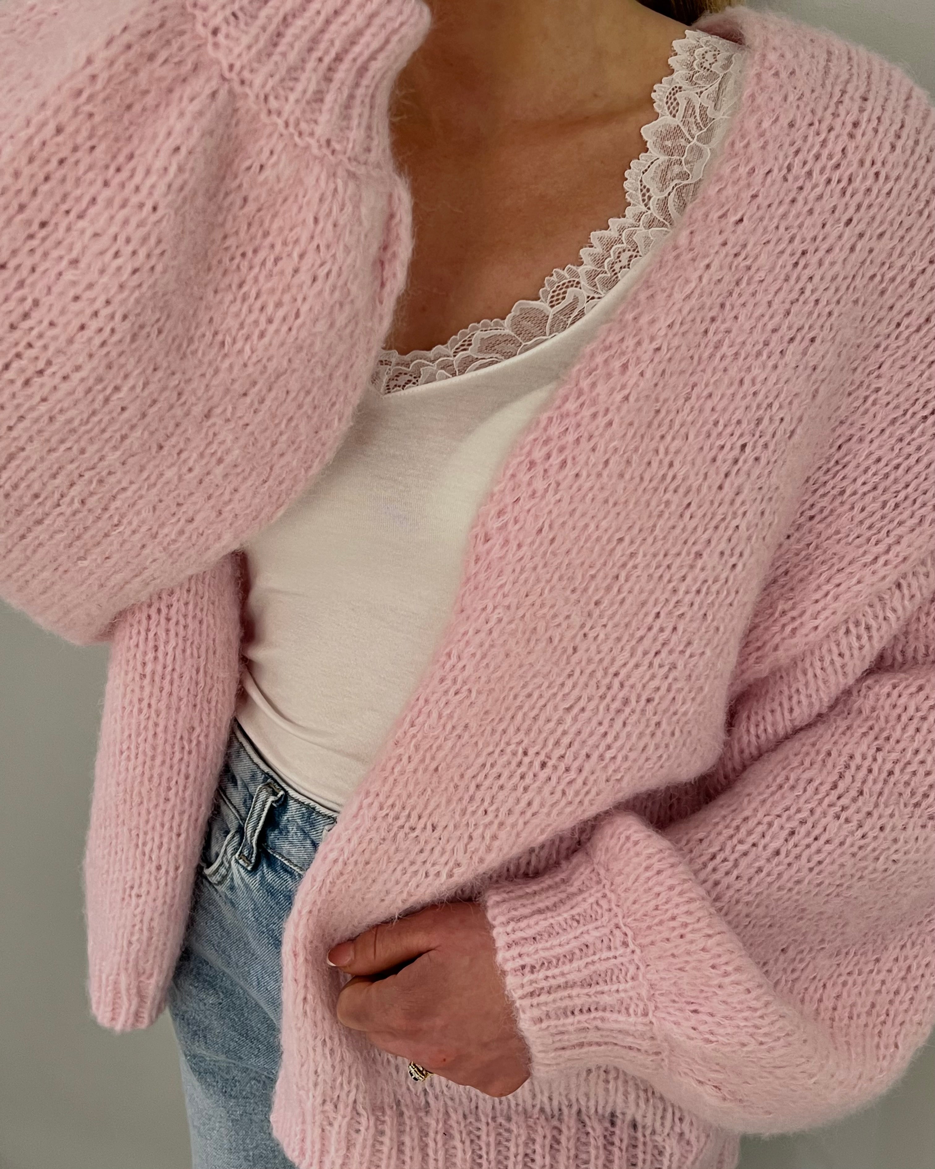 VMMAYBE Knit Cardigan - Parfait Pink